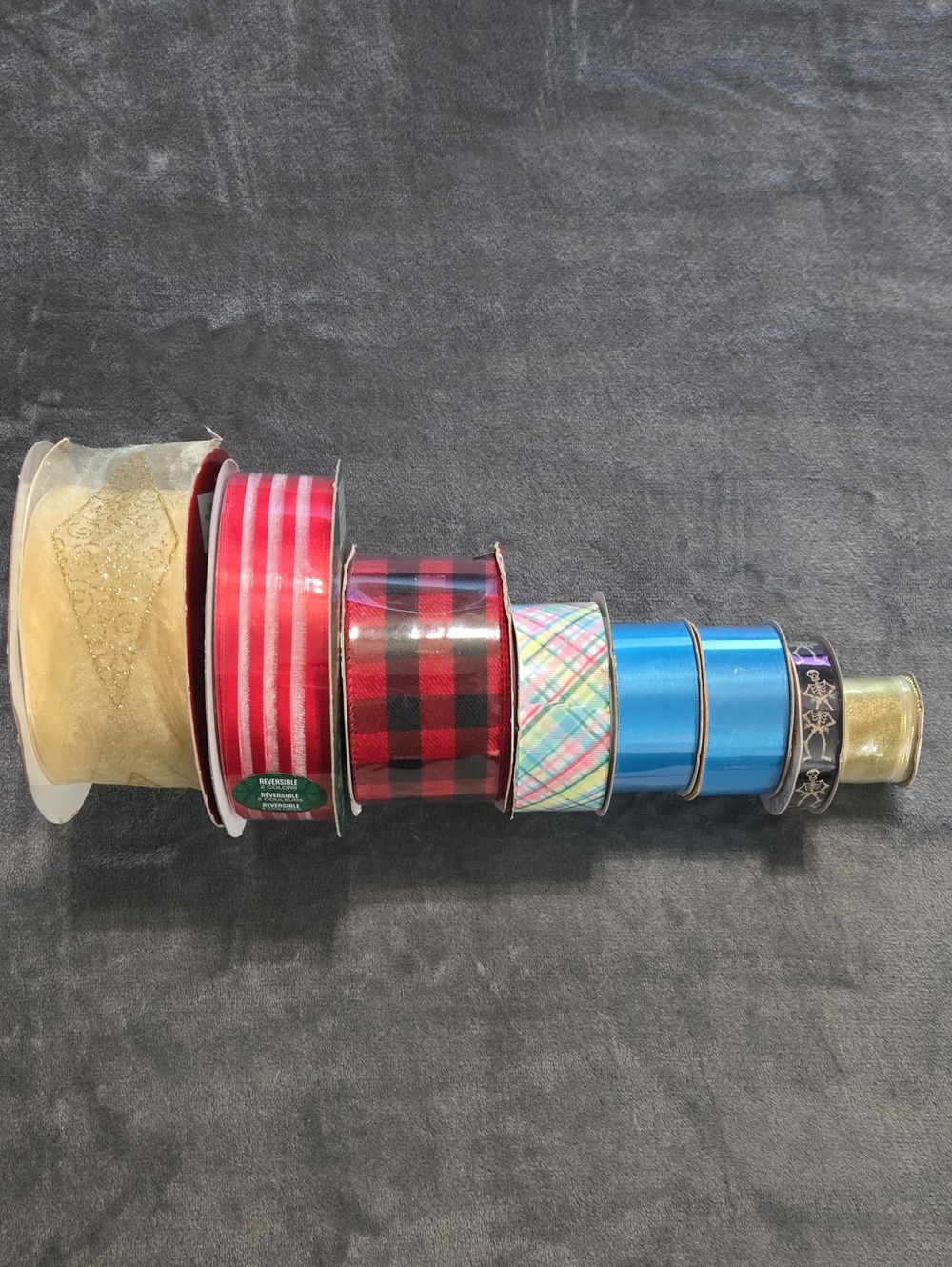 Crafting Ribbon Lot 8 Rolls Of Ribbon